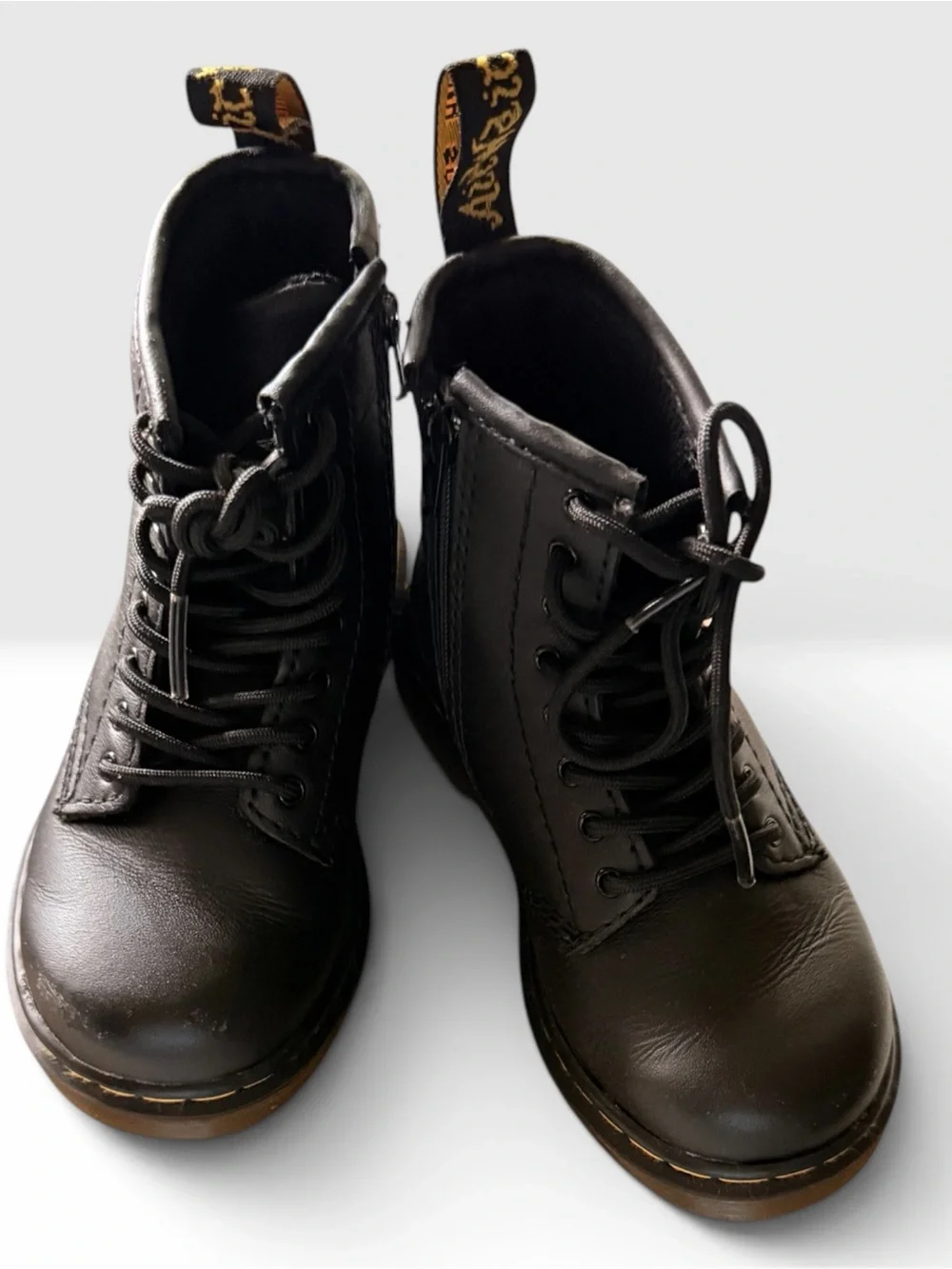 Dr. Martens Kids Black Leather Brooklee